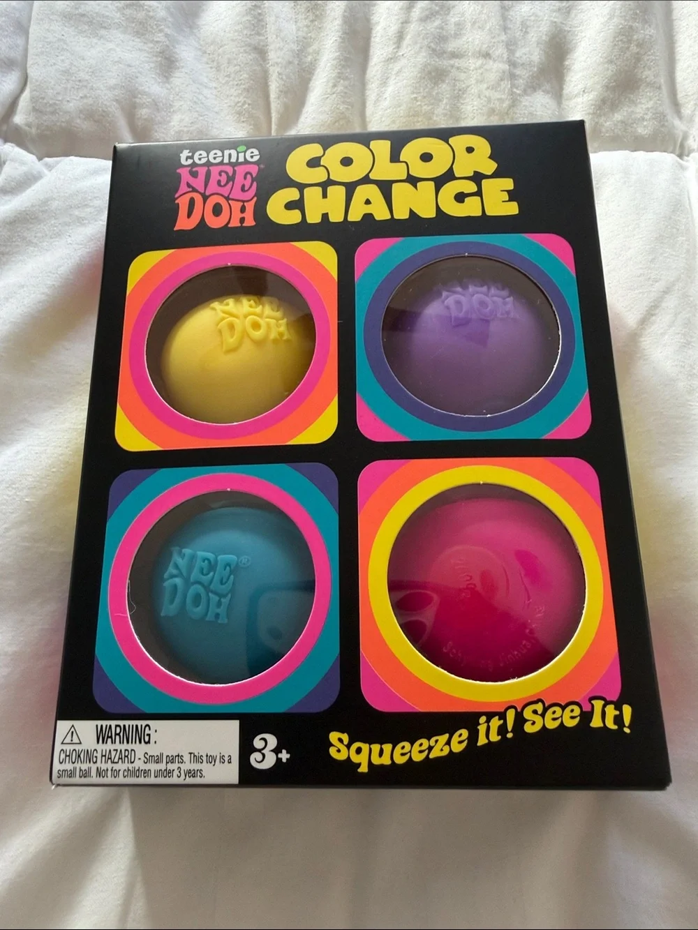 NeeDoh Color Change Set - Yellow, Purple, Teal, Pink